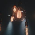 light bulbs hanging
