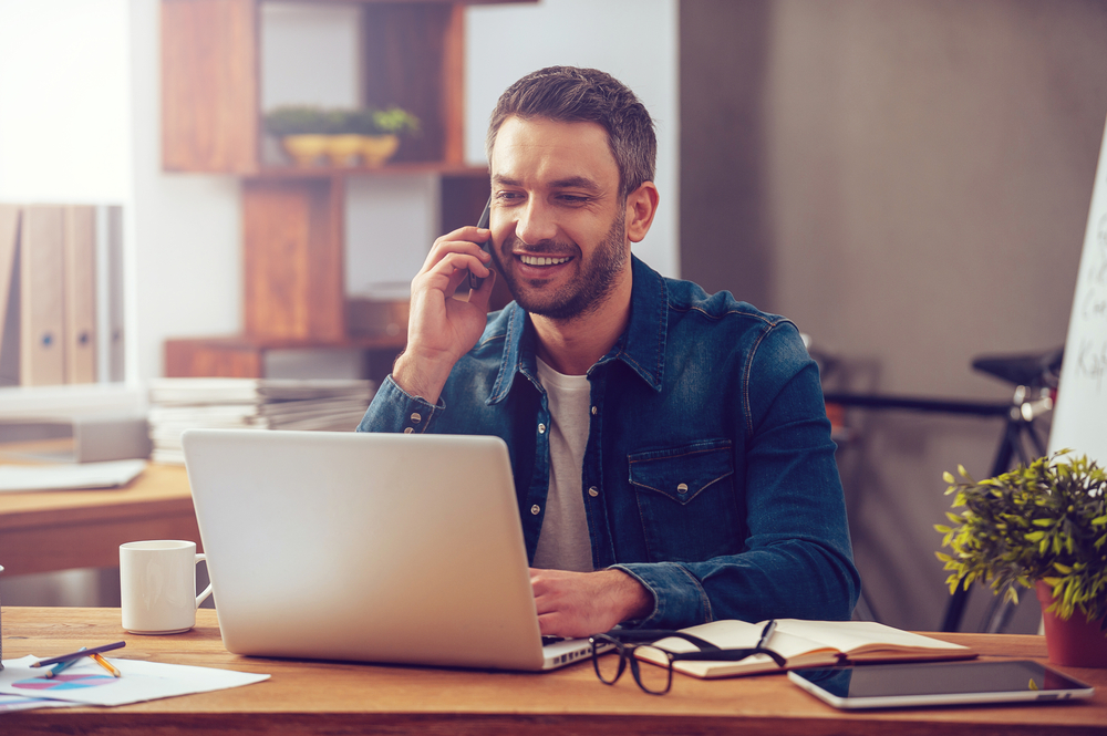 Business person on phone