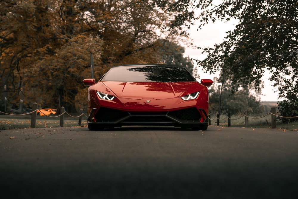 red lamborghini supercar